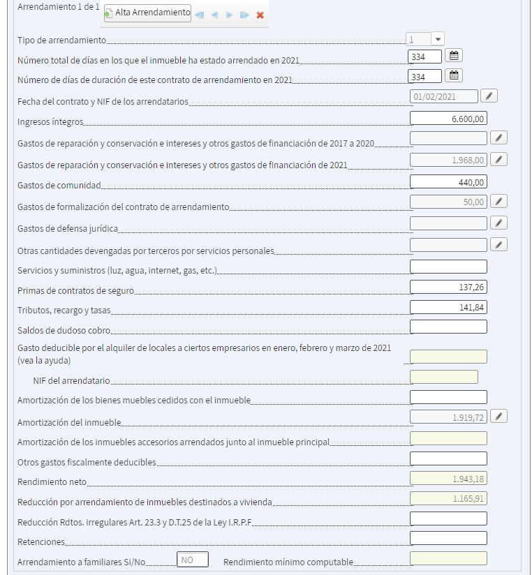 Gastos de alquiler en renta web 22